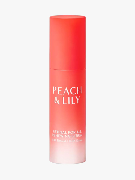 Peach & Lily Retinal For All Renewing Serum in branded component on a light gray background